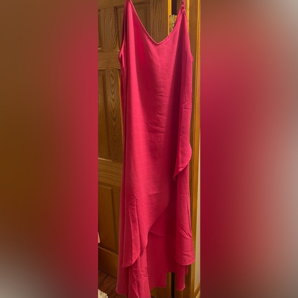 Lulus Sweet Surprise Bright Pink High-low Maxi Dress - Size XL - Picture 2 of 7